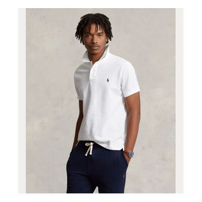 Polo Ralph Laurentil Mænd. 710548797001 Piqué Slim Fit Poloshirt Hvid (Xxl), Casual, Bomuld, Korte Ærmer Polo Ralph Laurentil Mænd. 710548797001 Piqué Slim Fit Poloshirt Hvid (Xxl), Casual, Bomuld, Korte Ærmer