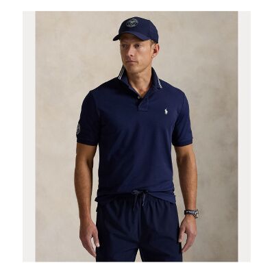 Polo Ralph Laurentil Mænd. 710970483003 Wimbledon Navy Poloshirt Med Stretch (Xl), Casual, Bomuld, Korte Ærmer, Blå Polo Ralph Laurentil Mænd. 710970483003 Wimbledon Navy Poloshirt Med Stretch (Xl), Casual, Bomuld, Korte Ærmer, Blå