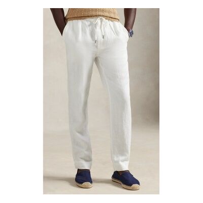 Polo Ralph Laurentil Mænd. 710940611008 Hørbukser Slim Tapered Fit Hvid (Xl), Casual, Linned Polo Ralph Laurentil Mænd. 710940611008 Hørbukser Slim Tapered Fit Hvid (Xl), Casual, Linned