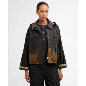 Barbourtil Kvinder. Lwx1530 Liza Waxed Jacket Sort, Brun (S), Casual, Bomuld Barbourtil Kvinder. Lwx1530 Liza Waxed Jacket Sort, Brun (S), Casual, Bomuld