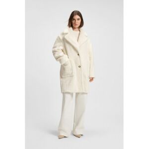 Bosstil Kvinder. 50548583 Plysfrakke Med Hvid, Justerbar Krave (32), Casual, Polyester Bosstil Kvinder. 50548583 Plysfrakke Med Hvid, Justerbar Krave (32), Casual, Polyester