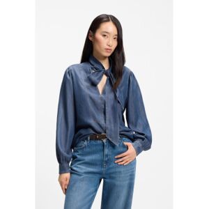 Bosstil Kvinder. 50566353 Bluse Betilla Blå (36), Casual, Lange Ærmer, Lyocell Bosstil Kvinder. 50566353 Bluse Betilla Blå (36), Casual, Lange Ærmer, Lyocell