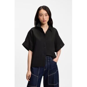 Bosstil Kvinder. 50559261 Bluse Bisenas Sort (36), Casual, Linned, Korte Ærmer Bosstil Kvinder. 50559261 Bluse Bisenas Sort (36), Casual, Linned, Korte Ærmer