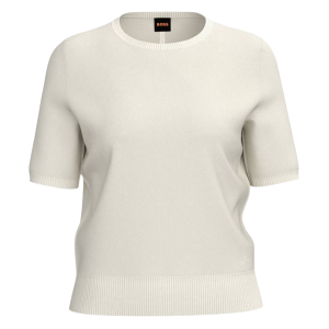 Bosstil Kvinder. 50557077 Fiaffu Beige Trøje (S), Casual, Bomuld, Korte Ærmer Bosstil Kvinder. 50557077 Fiaffu Beige Trøje (S), Casual, Bomuld, Korte Ærmer