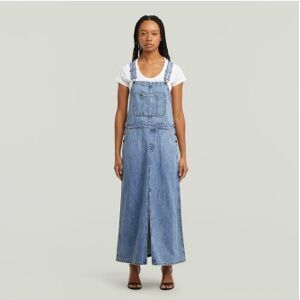 G-Startil Kvinder. D27734-D536-H550 Skater Maxi Dungarees Kjole Blå (L), Casual, Bomuld, Denim, Uden Ærmer/stropper G-Startil Kvinder. D27734-D536-H550 Skater Maxi Dungarees Kjole Blå (L), Casual, Bomuld, Denim, Uden Ærmer/stropper