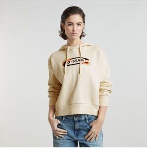 G-Startil Kvinder. D25519-D427-127 Old Skool Logo Sweatshirt I Beige (S), Casual, Økologisk Bomuld, Bæredygtig G-Startil Kvinder. D25519-D427-127 Old Skool Logo Sweatshirt I Beige (S), Casual, Økologisk Bomuld, Bæredygtig