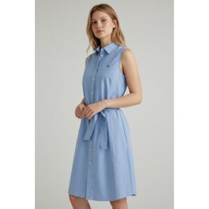 Polo Ralph Laurentil Kvinder. 211968897002 Vævet Kjole Blå (40), Casual, Bomuld, Uden Ærmer/stropper Polo Ralph Laurentil Kvinder. 211968897002 Vævet Kjole Blå (40), Casual, Bomuld, Uden Ærmer/stropper
