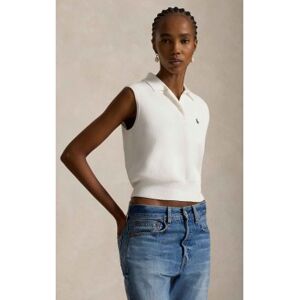 Polo Ralph Laurentil Kvinder. 211970666001 Tidløs Hvid Poloshirt (Xxl), Casual, Bomuld, Uden Ærmer/stropper Polo Ralph Laurentil Kvinder. 211970666001 Tidløs Hvid Poloshirt (Xxl), Casual, Bomuld, Uden Ærmer/stropper