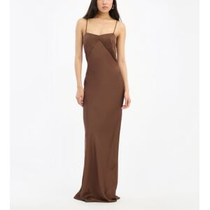 Rotatetil Kvinder. 1159072037 Brun Satin Maxi-Slipkjole (38), Casual, Genanvendt Polister, Bæredygtig Rotatetil Kvinder. 1159072037 Brun Satin Maxi-Slipkjole (38), Casual, Genanvendt Polister, Bæredygtig