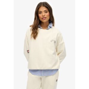 Superdrytil Kvinder. W2012446a Athletic Relaxed Printed Crew Sweatshirt Off-White (L), Beige, Casual, Bomuld Superdrytil Kvinder. W2012446a Athletic Relaxed Printed Crew Sweatshirt Off-White (L), Beige, Casual, Bomuld