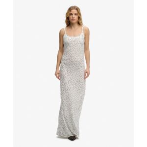 Superdrytil Kvinder. W8012119a Printed Cami Maxi Dress Hvid (Xs), Casual, Viscose, Uden Ærmer/stropper Superdrytil Kvinder. W8012119a Printed Cami Maxi Dress Hvid (Xs), Casual, Viscose, Uden Ærmer/stropper