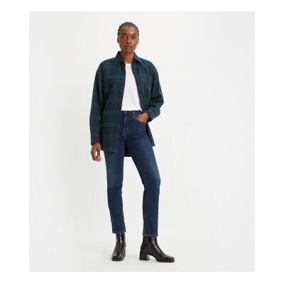 Levi'Stil Kvinder. 18883-0208 Jeans 724 Straight Straight High Waist Navy (26/32), Casual, Bomuld, Denim, Bæredygtig, Blå Levi'Stil Kvinder. 18883-0208 Jeans 724 Straight Straight High Waist Navy (26/32), Casual, Bomuld, Denim, Bæredygtig, Blå