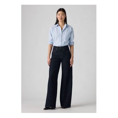 Levi'Stil Kvinder. 0039b-0001 Jeans 728 Wide Leg Navy (26/30), Casual, Bomuld, Denim, Blå Levi'Stil Kvinder. 0039b-0001 Jeans 728 Wide Leg Navy (26/30), Casual, Bomuld, Denim, Blå