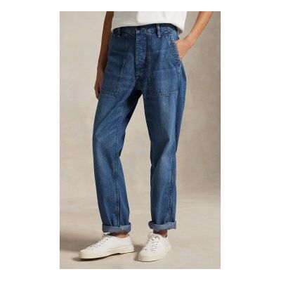 Polo Ralph Laurentil Kvinder. 211971230001 Ricky-Bukserne I Blå Denim (40), Casual, Bomuld Polo Ralph Laurentil Kvinder. 211971230001 Ricky-Bukserne I Blå Denim (40), Casual, Bomuld