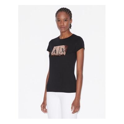 Giorgio Armani A x Armani Exchangetil Kvinder. 8nytdlyj73z6231 Kortærmet T-Shirt Sort (S), Casual, Bomuld, Korte Ærmer Giorgio Armani A x Armani Exchangetil Kvinder. 8nytdlyj73z6231 Kortærmet T-Shirt Sort (S), Casual, Bomuld, Korte Ærmer