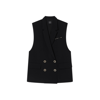 Giorgio Armani A x Armani Exchangetil Kvinder. Xw001823af16125uc001 Vesten Vesten Sort (Xxl), Casual, Klassisk, Polyester, Uden Ærmer/stropper Giorgio Armani A x Armani Exchangetil Kvinder. Xw001823af16125uc001 Vesten Vesten Sort (Xxl), Casual, Klassisk, Polyester, Uden Ærmer/stropper