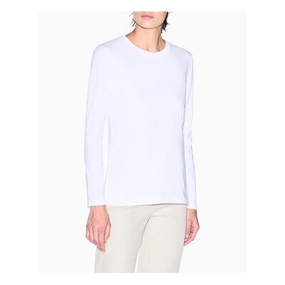 Giorgio Armani A x Armani Exchangetil Kvinder. Xw001450af10356u0002 T-Shirt Regular Fit Hvid (Xs), Casual, Bomuld, Lange Ærmer Giorgio Armani A x Armani Exchangetil Kvinder. Xw001450af10356u0002 T-Shirt Regular Fit Hvid (Xs), Casual, Bomuld, Lange Ærmer