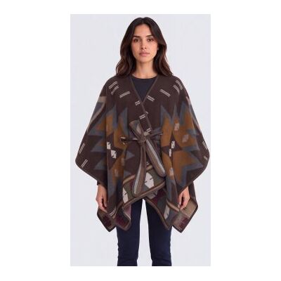 Bazar Deluxetil Kvinder. S1212 Poncho Brun (38), Casual, Bomuld Bazar Deluxetil Kvinder. S1212 Poncho Brun (38), Casual, Bomuld