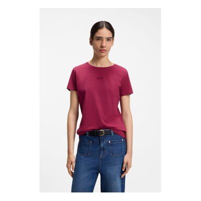 Bosstil Kvinder. 50554696 Elove T-Shirt Mørkerød (M), Casual, Bomuld, Korte Ærmer Bosstil Kvinder. 50554696 Elove T-Shirt Mørkerød (M), Casual, Bomuld, Korte Ærmer