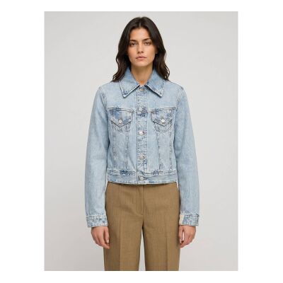 Bosstil Kvinder. 50564451 Blå Trucker-Jakke (Xs), Casual, Bomuld Bosstil Kvinder. 50564451 Blå Trucker-Jakke (Xs), Casual, Bomuld