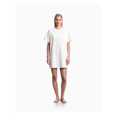 Giorgio Armani Emporio Armanitil Kvinder. Ew004078_af20244 Enkel Hvid Kjole (Xs), Casual, Bomuld, Badetøj, Korte Ærmer Giorgio Armani Emporio Armanitil Kvinder. Ew004078_af20244 Enkel Hvid Kjole (Xs), Casual, Bomuld, Badetøj, Korte Ærmer