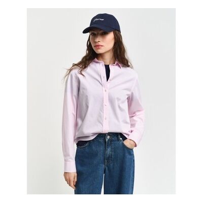 Ganttil Kvinder. 4300348 Regular Fit-Skjorte I Pink Poplin (36), Casual, Bomuld, Lange Ærmer Ganttil Kvinder. 4300348 Regular Fit-Skjorte I Pink Poplin (36), Casual, Bomuld, Lange Ærmer