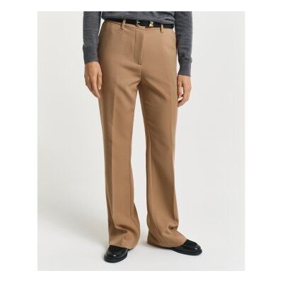 Ganttil Kvinder. 4150334 Slim Fit Beige Flared Habitbukser (40), Casual, Klassisk, Polyester Ganttil Kvinder. 4150334 Slim Fit Beige Flared Habitbukser (40), Casual, Klassisk, Polyester