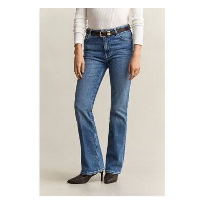 Ganttil Kvinder. 4100307 Elastiske Flare Jeans I Blå (32), Casual, Bomuld, Denim Ganttil Kvinder. 4100307 Elastiske Flare Jeans I Blå (32), Casual, Bomuld, Denim