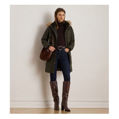 Lauren Ralph Laurentil Kvinder. 297957509006 Grøn Frakke Med Faux-Besætning (L), Casual, Polyester Lauren Ralph Laurentil Kvinder. 297957509006 Grøn Frakke Med Faux-Besætning (L), Casual, Polyester