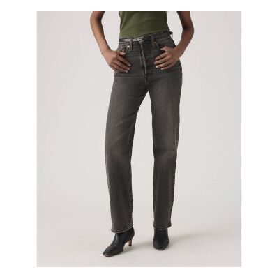 Levi'Stil Kvinder. 79078-0051 Jeans Ribcage Full Length Sort (24/32), Casual, Bomuld, Denim Levi'Stil Kvinder. 79078-0051 Jeans Ribcage Full Length Sort (24/32), Casual, Bomuld, Denim