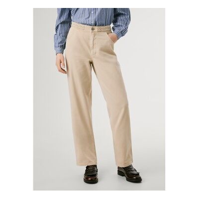 Pepe Jeanstil Kvinder. Pl2100012 Saura Beige Bukser (S), Casual, Bomuld Pepe Jeanstil Kvinder. Pl2100012 Saura Beige Bukser (S), Casual, Bomuld