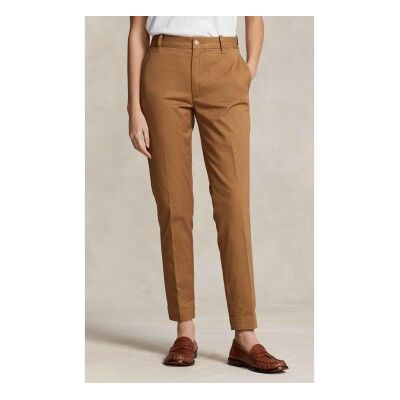 Polo Ralph Laurentil Kvinder. 211890343004 Slim Fit Twill-Bukser I Beige (40), Casual, Bomuld, Klassisk Polo Ralph Laurentil Kvinder. 211890343004 Slim Fit Twill-Bukser I Beige (40), Casual, Bomuld, Klassisk