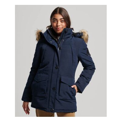Superdrytil Kvinder. W5011572a Parka Med Hætte I Imiteret Pels Everest Navy (S), Casual, Polyester, Blå Superdrytil Kvinder. W5011572a Parka Med Hætte I Imiteret Pels Everest Navy (S), Casual, Polyester, Blå