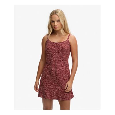 Superdrytil Kvinder. W8012118a Printet Cami-Kjole I Bordeaux (Xs), Casual, Viscose, Uden Ærmer/stropper, Burgund Superdrytil Kvinder. W8012118a Printet Cami-Kjole I Bordeaux (Xs), Casual, Viscose, Uden Ærmer/stropper, Burgund