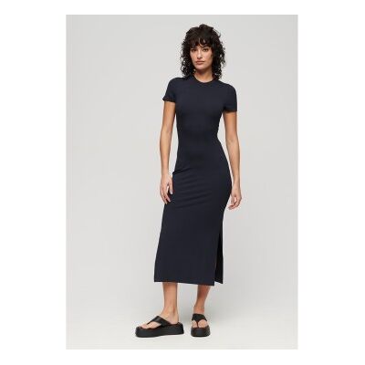 Superdrytil Kvinder. W8011613a Navy Midi-Skjortekjole (M), Casual, Viscose, Korte Ærmer, Blå Superdrytil Kvinder. W8011613a Navy Midi-Skjortekjole (M), Casual, Viscose, Korte Ærmer, Blå