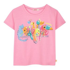 Billieblushtil Piger. U21058 T-Shirt Med Pink Pailletdetaljer (4y= 102cm), Casual, Polyester, Korte Ærmer, Børnetøj Billieblushtil Piger. U21058 T-Shirt Med Pink Pailletdetaljer (4y= 102cm), Casual, Polyester, Korte Ærmer, Børnetøj