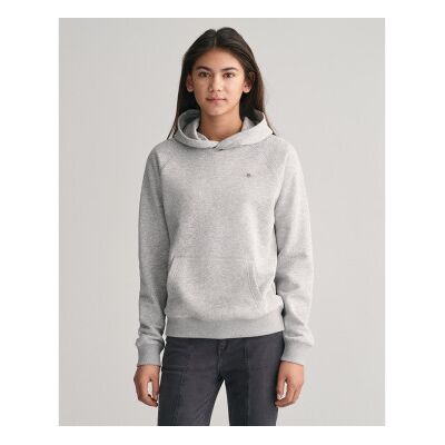 Gantunisex Til Børn. 906878 Sweatshirt Med Hætte Og Gråt Skjold (11/12años= 146/152cm), Casual, Bomuld, Lange Ærmer, Børnetøj Gantunisex Til Børn. 906878 Sweatshirt Med Hætte Og Gråt Skjold (11/12años= 146/152cm), Casual, Bomuld, Lange Ærmer, Børnetøj