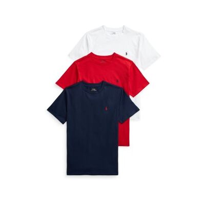 Polo Ralph Laurentil Drenge. 323884456001 Sæt Med 3 Strikkede Bomulds-T-Shirts, Marineblå, Rød, Hvid ((S) 6/7años= 136/138cm), Casual, Flerf Polo Ralph Laurentil Drenge. 323884456001 Sæt Med 3 Strikkede Bomulds-T-Shirts, Marineblå, Rød, Hvid ((S) 6/7años= 136/138cm), Casual, Flerf