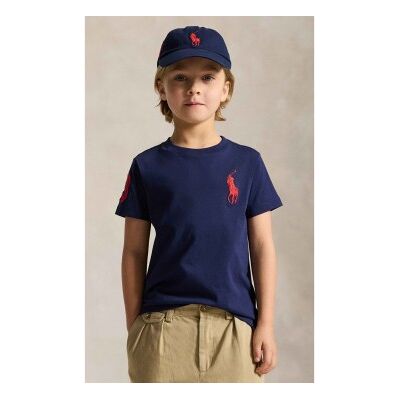 Polo Ralph Laurentil Drenge. 322832907039 Big Pony T-Shirt I Navyfarvet Bomuldsstrik (4años= 109/116cm), Casual, Korte Ærmer, Blå, Børnetøj Polo Ralph Laurentil Drenge. 322832907039 Big Pony T-Shirt I Navyfarvet Bomuldsstrik (4años= 109/116cm), Casual, Korte Ærmer, Blå, Børnetøj