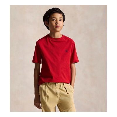 Polo Ralph Laurentil Drenge. 323832904038 Bomulds-T-Shirt Med Rød Rund Hals ((S) 6/7años= 136/138cm), Casual, Korte Ærmer, Børnetøj Polo Ralph Laurentil Drenge. 323832904038 Bomulds-T-Shirt Med Rød Rund Hals ((S) 6/7años= 136/138cm), Casual, Korte Ærmer, Børnetøj