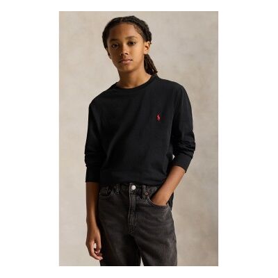 Polo Ralph Laurentil Drenge. 323843804001 Sort T-Shirt I Jersey Af Sort Bomuld ((M) 8/9años= 140/149cm), Casual, Lange Ærmer, Børnetøj Polo Ralph Laurentil Drenge. 323843804001 Sort T-Shirt I Jersey Af Sort Bomuld ((M) 8/9años= 140/149cm), Casual, Lange Ærmer, Børnetøj
