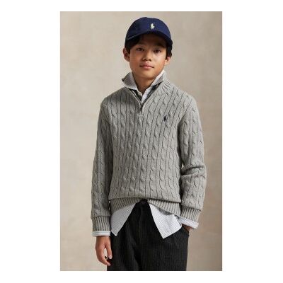 Polo Ralph Laurentil Drenge. 323868894010 Grå Bomuldssweater I Snoet Strik ((S) 6/7años= 136/138cm), Casual, Lange Ærmer, Børnetøj Polo Ralph Laurentil Drenge. 323868894010 Grå Bomuldssweater I Snoet Strik ((S) 6/7años= 136/138cm), Casual, Lange Ærmer, Børnetøj