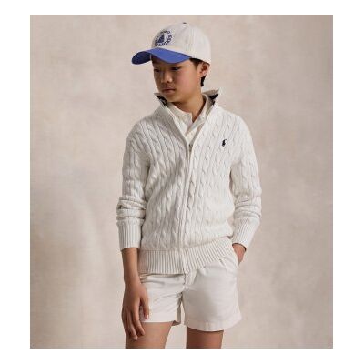 Polo Ralph Laurentil Drenge. 323a95566002 Bomuldssweater I Hvid Strikket Med Snoninger ((L) 10/12años= 150/161cm), Casual, Lange Ærmer, Børn Polo Ralph Laurentil Drenge. 323a95566002 Bomuldssweater I Hvid Strikket Med Snoninger ((L) 10/12años= 150/161cm), Casual, Lange Ærmer, Børn