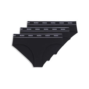 Hugotil Kvinder. 50469657 Sæt Med 3 Sorte Stribetrusser (Xl), Afslappet, Bomuld Hugotil Kvinder. 50469657 Sæt Med 3 Sorte Stribetrusser (Xl), Afslappet, Bomuld