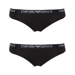 Giorgio Armani Emporio Armanitil Kvinder. Ew000404_af13033 Sæt Med 2 Ensfarvede Brasilianske Trusser, Sort (M), Afslappet, Bomuld Giorgio Armani Emporio Armanitil Kvinder. Ew000404_af13033 Sæt Med 2 Ensfarvede Brasilianske Trusser, Sort (M), Afslappet, Bomuld