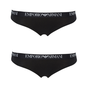 Giorgio Armani Emporio Armanitil Kvinder. Ew000402_af13033 Sæt Med 2 G-Strenge Essential Cotton Sort (M), Afslappet, Bomuld Giorgio Armani Emporio Armanitil Kvinder. Ew000402_af13033 Sæt Med 2 G-Strenge Essential Cotton Sort (M), Afslappet, Bomuld