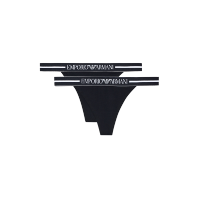 Giorgio Armani Emporio Armanitil Kvinder. Ew000405_af19023 Sæt Med 2 Sorte Comfort-Tangas (Xs), Afslappet, Bomuld Giorgio Armani Emporio Armanitil Kvinder. Ew000405_af19023 Sæt Med 2 Sorte Comfort-Tangas (Xs), Afslappet, Bomuld