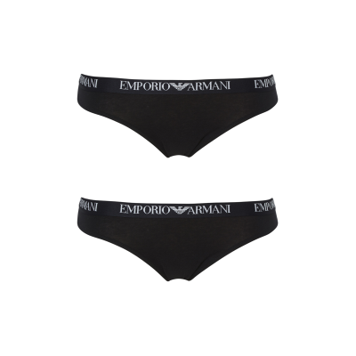 Giorgio Armani Emporio Armanitil Kvinder. Ew000404_af13033 Sæt Med 2 Ensfarvede Brasilianske Trusser, Sort (L), Afslappet, Bomuld Giorgio Armani Emporio Armanitil Kvinder. Ew000404_af13033 Sæt Med 2 Ensfarvede Brasilianske Trusser, Sort (L), Afslappet, Bomuld