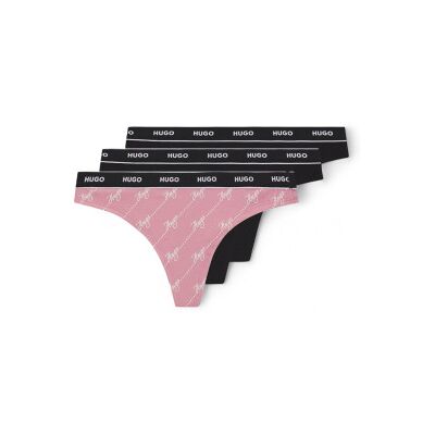 Hugotil Kvinder. 50545703 Sæt Med Tre G-Strenge Sort, Pink (Xs), Afslappet, Bomuld Hugotil Kvinder. 50545703 Sæt Med Tre G-Strenge Sort, Pink (Xs), Afslappet, Bomuld