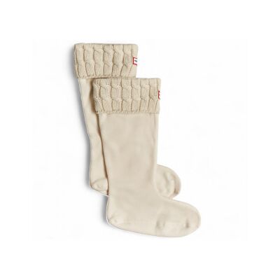 Hunterunisex. Xru0045251 Genbrugte Høje Sokker Med Beige Manchetter (M), Afslappet, Polyester Hunterunisex. Xru0045251 Genbrugte Høje Sokker Med Beige Manchetter (M), Afslappet, Polyester